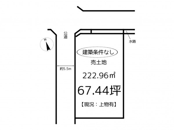 姫路市八代本町、土地の間取り画像です