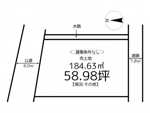 揖保郡太子町立岡、土地の間取り画像です