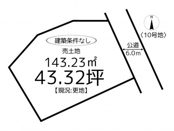 たつの市龍野町中村、土地の間取り画像です