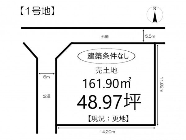 姫路市勝原区山戸、土地の間取り画像です