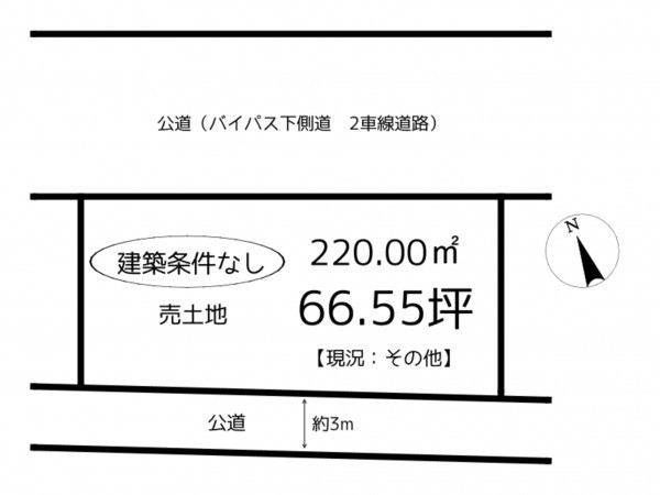 姫路市飯田、土地の間取り画像です