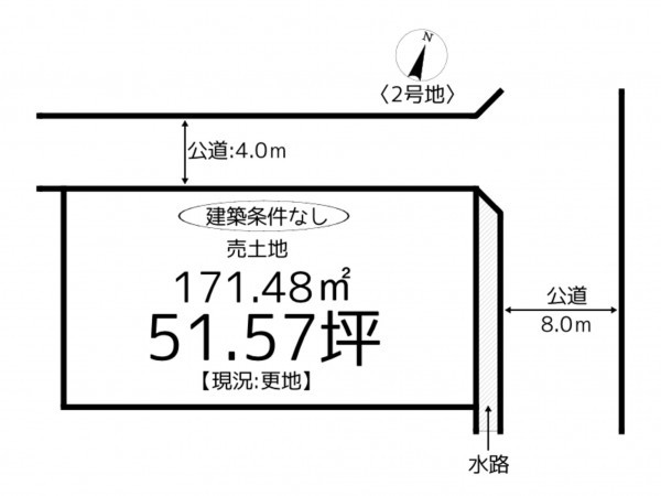 揖保郡太子町鵤、土地の間取り画像です
