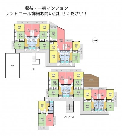たつの市龍野町日飼、収益/事業用物件/マンションの間取り画像です