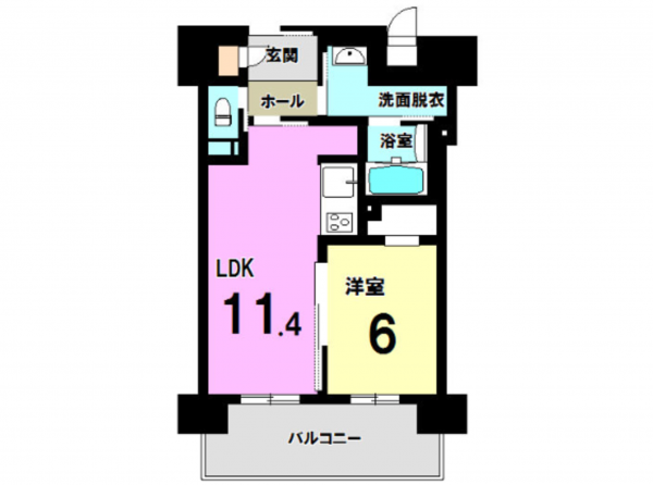 姫路市北条、マンションの間取り画像です
