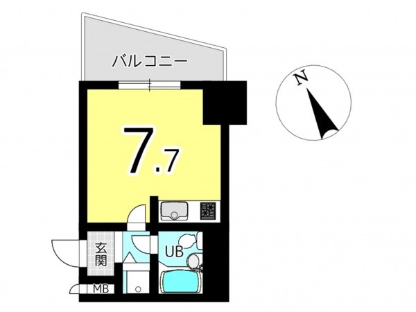 姫路市飾磨区三宅、マンションの間取り画像です