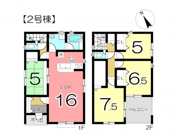 姫路市四郷町、新築一戸建ての間取り画像です