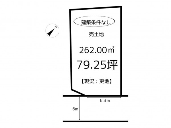 姫路市梅ケ谷町、土地の間取り画像です