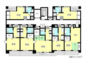 姫路市北条口、マンションの間取り画像です