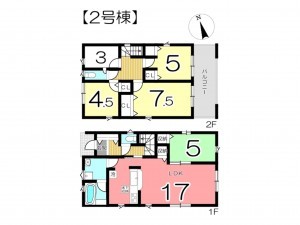姫路市西庄、新築一戸建ての間取り画像です