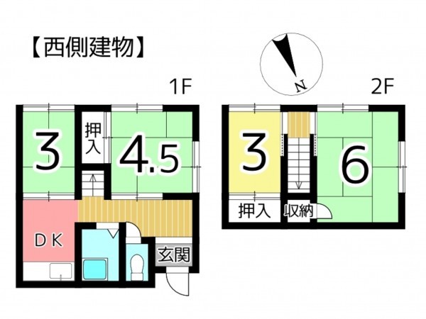 姫路市御立中、収益/事業用物件/アパートの間取り画像です