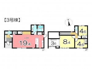 姫路市北平野、新築一戸建ての間取り画像です