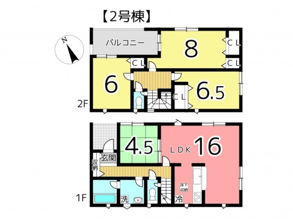 姫路市花田町、新築一戸建ての間取り画像です