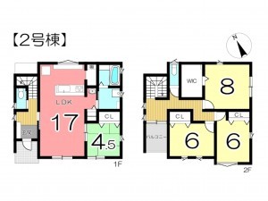 姫路市花田町、新築一戸建ての間取り画像です