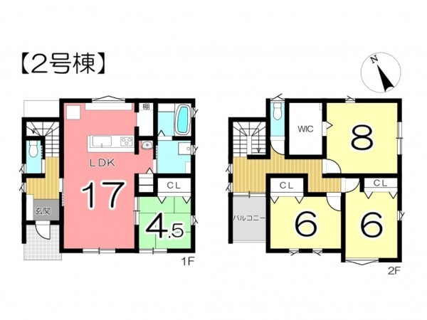 姫路市花田町、新築一戸建ての間取り画像です