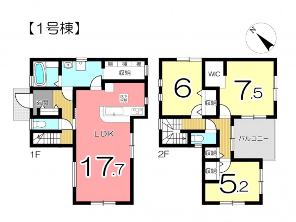 姫路市四郷町、新築一戸建ての間取り画像です