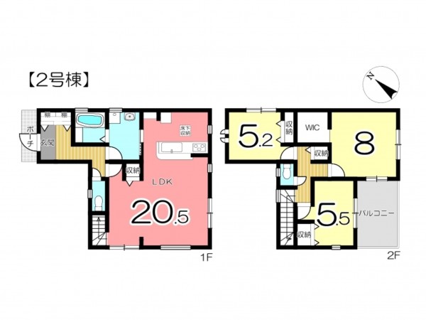姫路市四郷町、新築一戸建ての間取り画像です