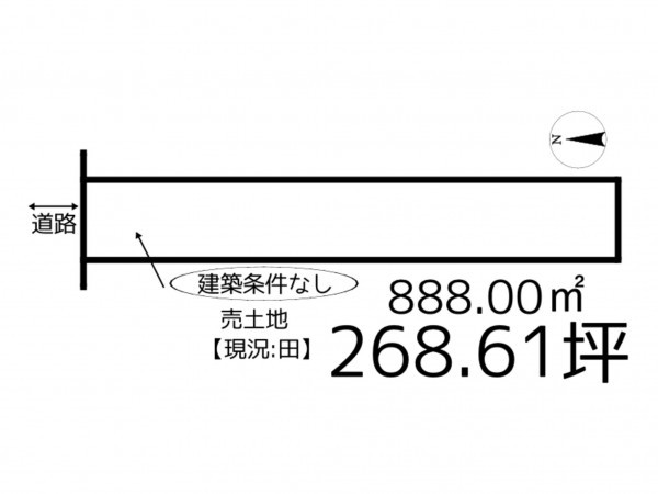 たつの市御津町朝臣、土地の間取り画像です