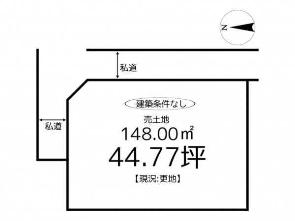 たつの市龍野町日飼、土地の間取り画像です