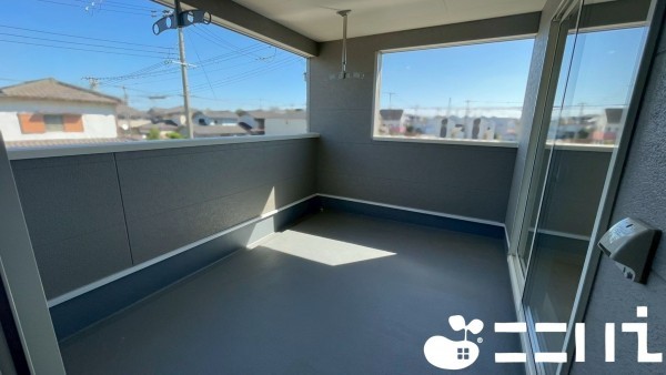 姫路市飾磨区西浜町、新築一戸建てのバルコニー画像です