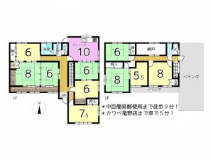 たつの市揖保町中臣、中古一戸建ての間取り画像です