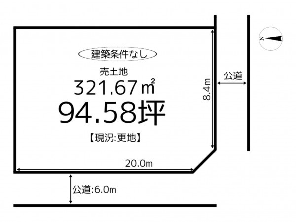 揖保郡太子町太田、土地の間取り画像です