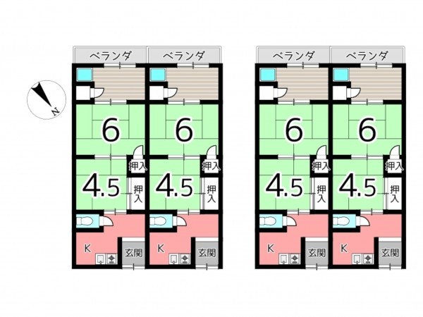 姫路市野里、収益/事業用物件/住宅の間取り画像です