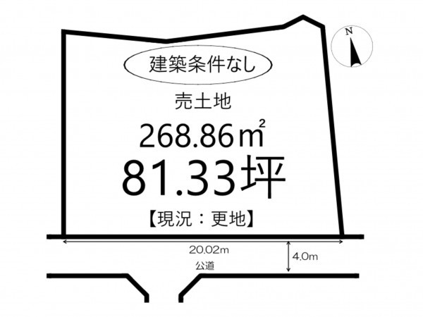 姫路市花田町、土地の間取り画像です
