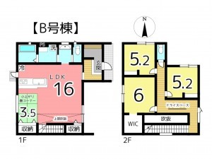 姫路市御立中、新築一戸建ての間取り画像です