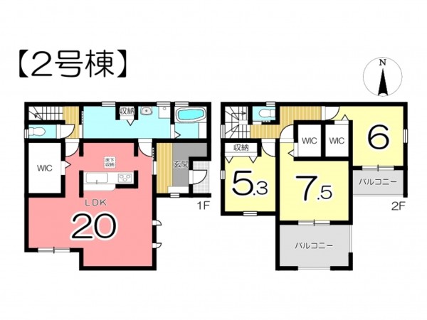 姫路市網干区田井、新築一戸建ての間取り画像です