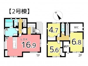 姫路市書写、新築一戸建ての間取り画像です