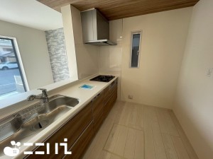 姫路市北平野、新築一戸建てのキッチン画像です