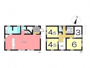 姫路市北新在家、新築一戸建ての間取り画像です