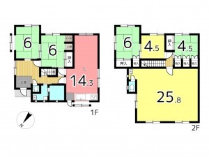 相生市那波野、中古一戸建ての間取り画像です