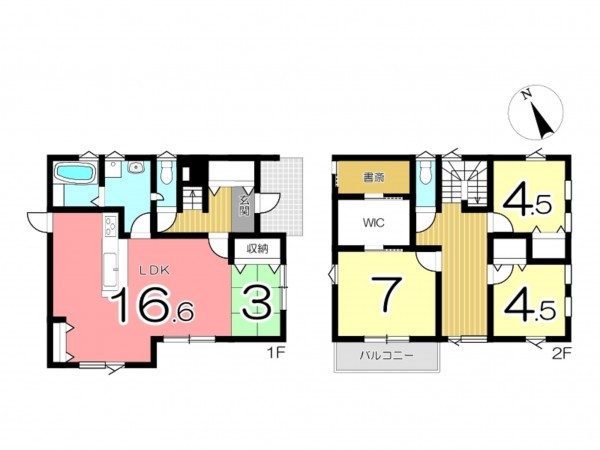 姫路市八代東光寺町、新築一戸建ての間取り画像です
