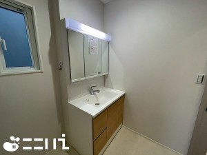 姫路市北条梅原町、新築一戸建ての洗面画像です