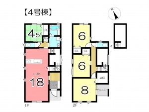 姫路市北条梅原町、新築一戸建ての間取り画像です
