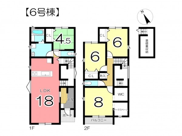 姫路市北条梅原町、新築一戸建ての間取り画像です