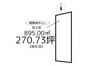 揖保郡太子町太田、土地の間取り画像です