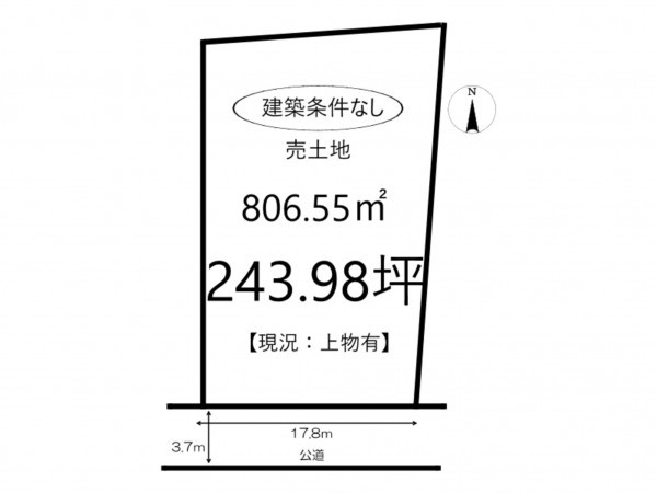 姫路市砥堀、土地の間取り画像です