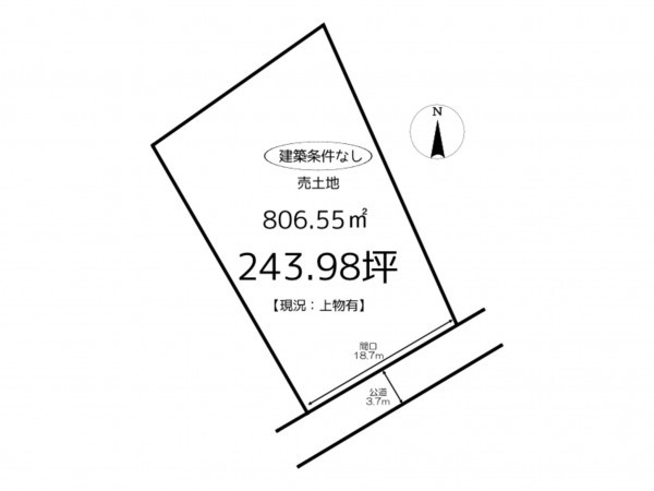 姫路市砥堀、土地の間取り画像です