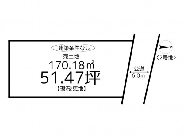 揖保郡太子町竹広、土地の間取り画像です