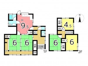 揖保郡太子町原、収益/事業用物件/住宅の間取り画像です