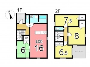 姫路市花田町、収益/事業用物件/住宅の間取り画像です