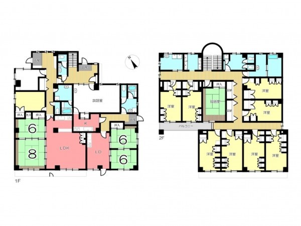 姫路市伊伝居、収益/事業用物件/寮の間取り画像です