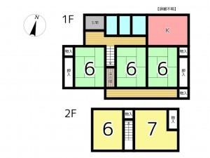 姫路市苫編、中古一戸建ての間取り画像です
