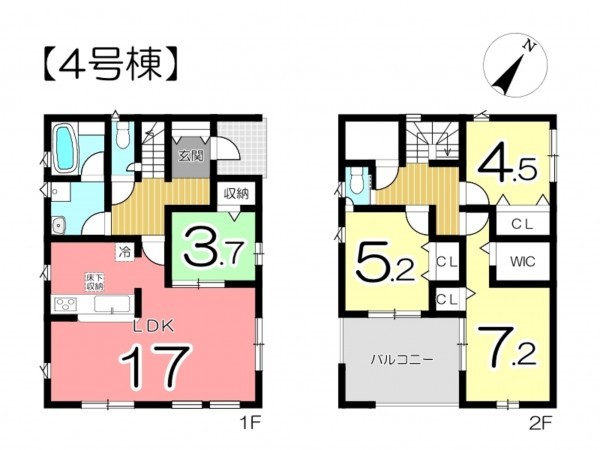 姫路市青山、新築一戸建ての間取り画像です