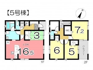 姫路市青山、新築一戸建ての間取り画像です