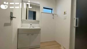 姫路市庄田、新築一戸建ての洗面画像です