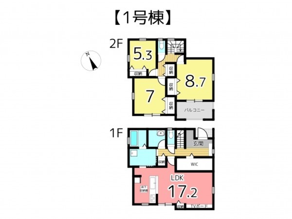 姫路市北原、新築一戸建ての間取り画像です