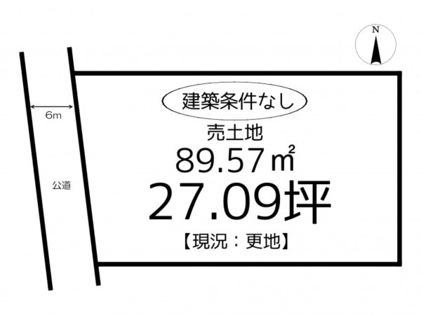 姫路市福沢町、土地の間取り画像です